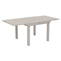 Table Lapiazza, 8-seater extendable, clay color, aluminium, H75,5x90x90-180cm