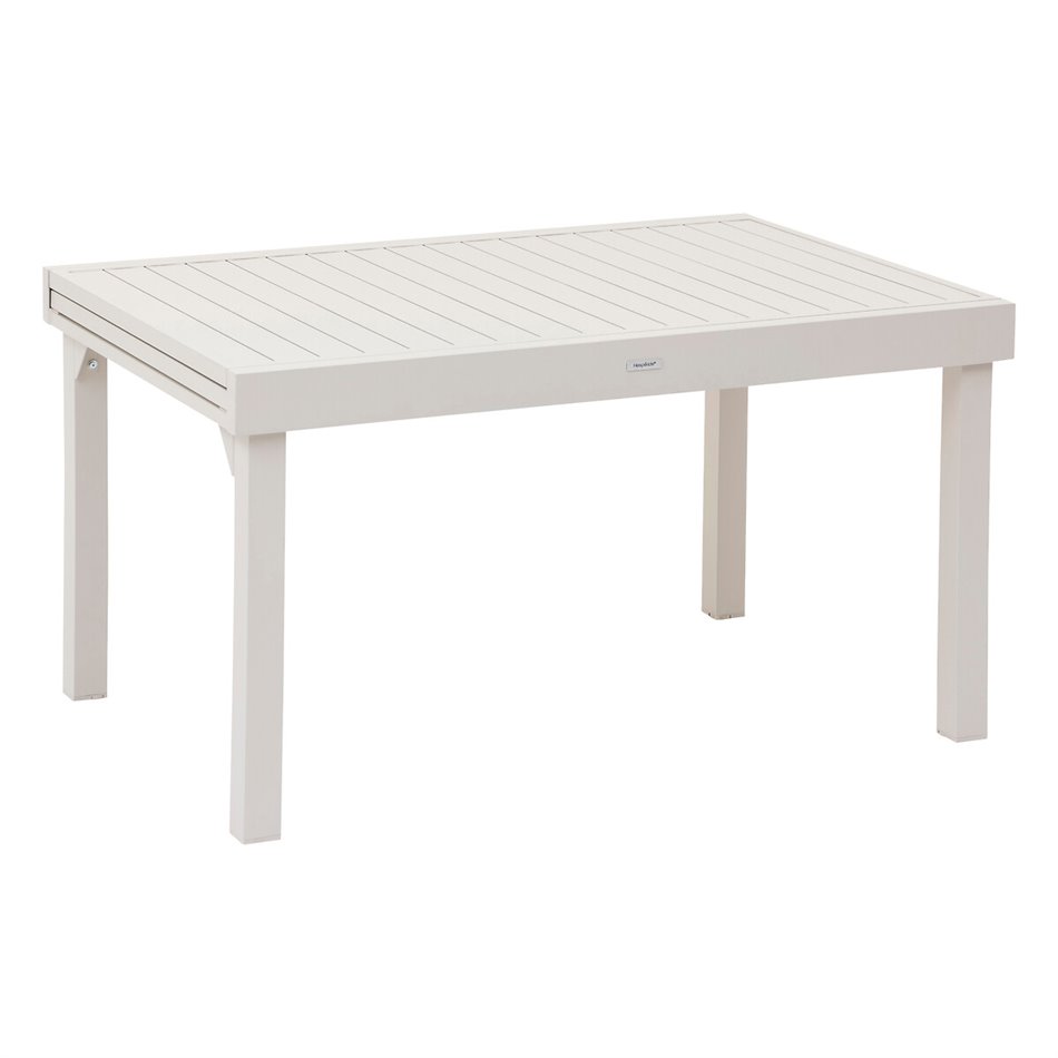 Table Lapiazza, 10-seater extendable, clay color, aluminium, H75,5x90x135-270cm