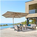 Parasol Latikeo platinum color, H263x300x420cm