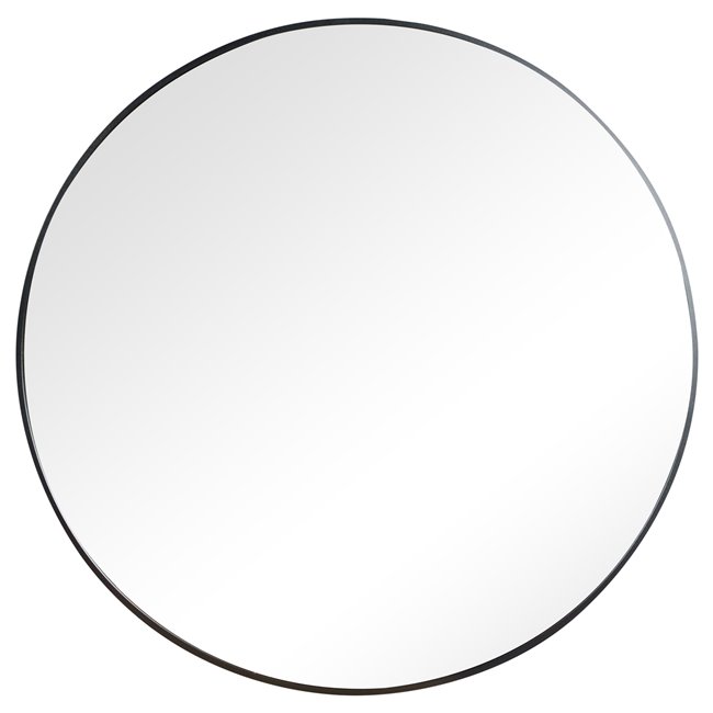 Mirror Iza, round, black, D100