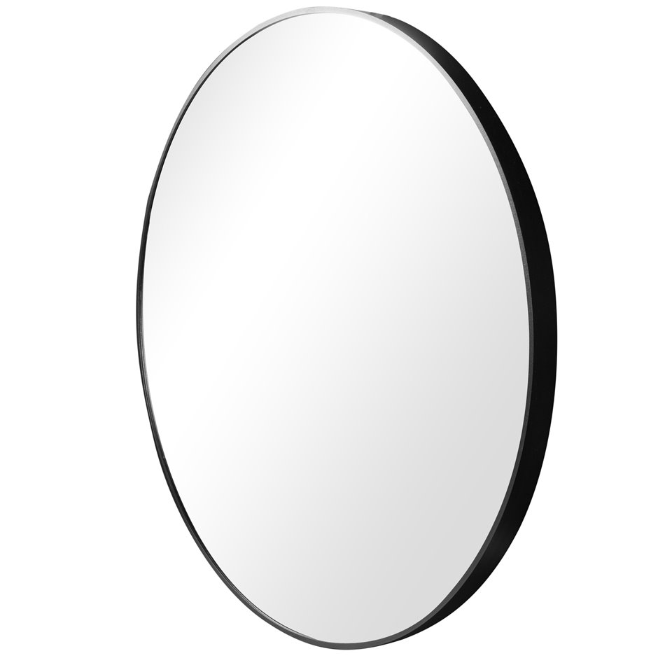 Mirror Iza, round, black, D100