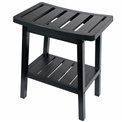 Bamboo bench, black, H46x39,5x25cm