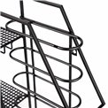 Wine rack Level, black, metal, 52x60x13cm