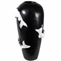 Floor vase Koi Fish, poly, black, H73  D35cm