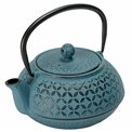 Teapot Flower, blue, cast iron, 1 L, H18x15.5x10cm