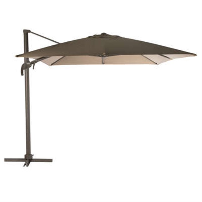 Parasol Laelea 3x3m, hazelnut color, H263x300x300cm with base weight