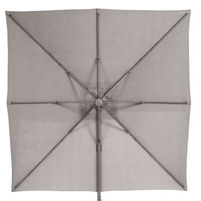 Parasol Laelea 3x3m, hazelnut color, H263x300x300cm with base weight