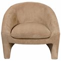 Armchair Delano, light brown color, H84x74x72cm seat height 47cm