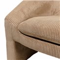 Armchair Delano, light brown color, H84x74x72cm seat height 47cm