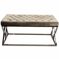 Bench Eger, taupe/black color, H46x99x45.5cm