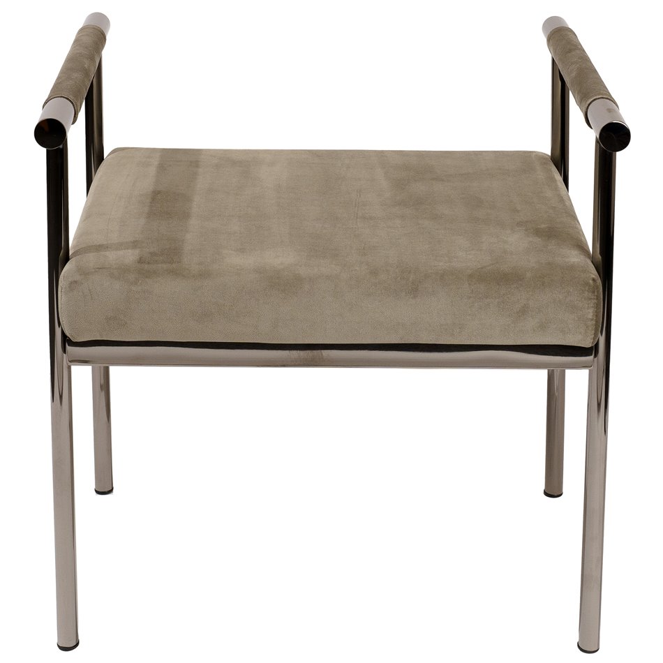 Stool Edmond, taupe/black color, H59x53x40cm