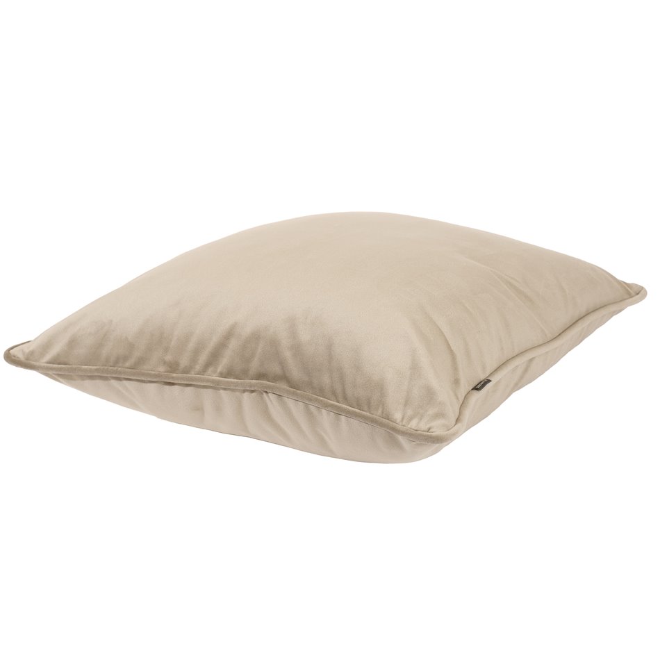 Decorative pillowcase Riviera, taupe, with trim, 45x45cm