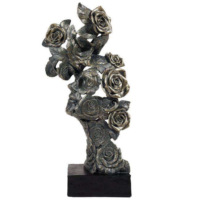 Deco object Pair with roses, 39.8x19.5x11cm