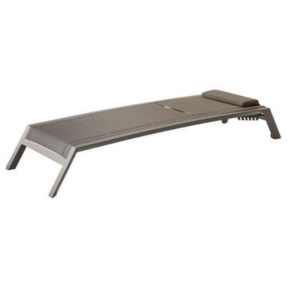 Sun lounger Lallure, praline color, aluminium/textilene, H75x232x96cm