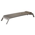 Sun lounger Lallure, praline color, aluminium/textilene, H75x232x96cm