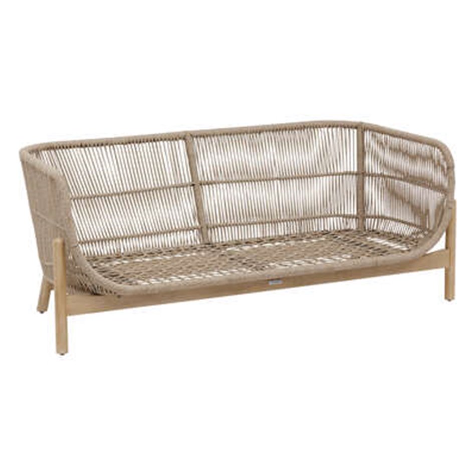 Divvietīga dārza sofa Ladeona, akācija, H79x178,5x78cm