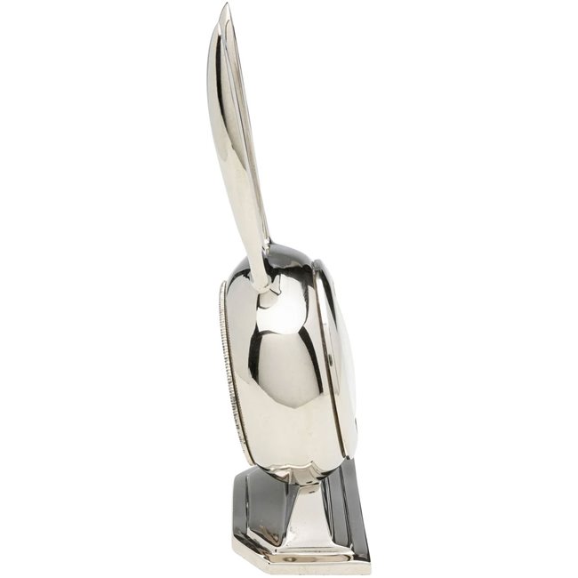 Table clock Rabbit, silver color, 10x21cm