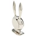 Table clock Rabbit, silver color, 10x21cm