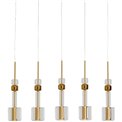 Pendant lamp Candy Bar, golden color, GU10, H60x103x13cm