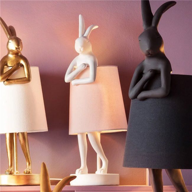 Table lamp Animal Rabbit, white/rose, H50x17x20cm, E14 5W(MAX)