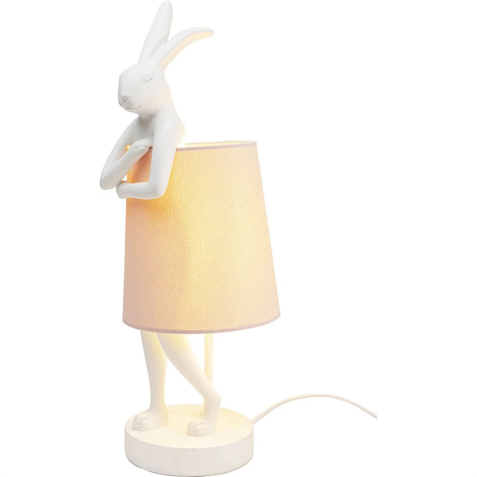 Table lamp Animal Rabbit, white/rose, H50x17x20cm, E14 5W(MAX)