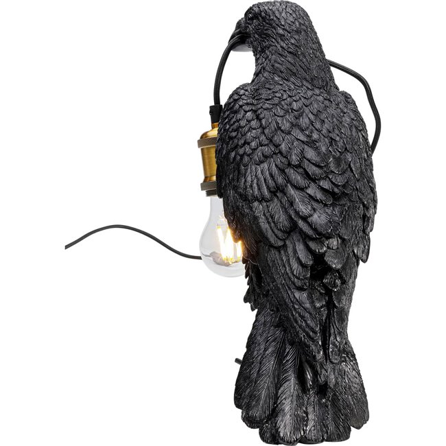 Table lamp Animal Crow, mat black, H34x31x14cm E27 40W(MAX)