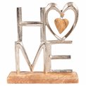 Deco figurine Home, silver color, H24x21x5cm