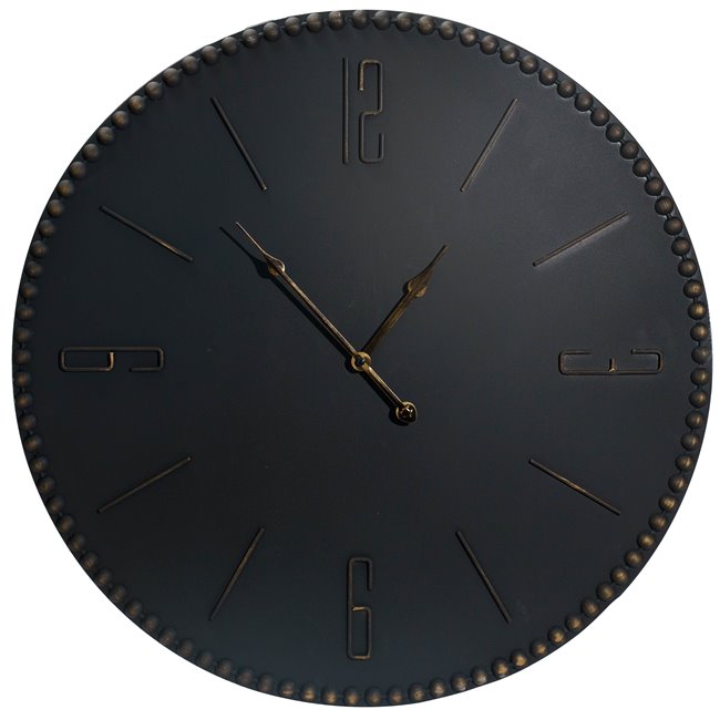 Wall clock Mdina Black, D60x3cm