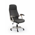 Office chair Hedison, black eco leather, H111-118x64x70cm