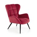 Lounge chair Harion, burgundy color, H91x75x86cm, seat H48cm