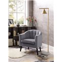 Lounge chair Harshal, grey, H75x70x64cm, seat H43cm