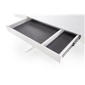 Desk Hendryss, with height adjustment function, white, glass/steel,  H77-120x120x60cm