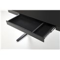 Desk Harloque, with electronic height adjustment function, black, glass/steel,  H77-120x120x60cm