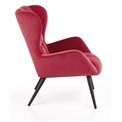 Lounge chair Harion, burgundy color, H91x75x86cm, seat H48cm