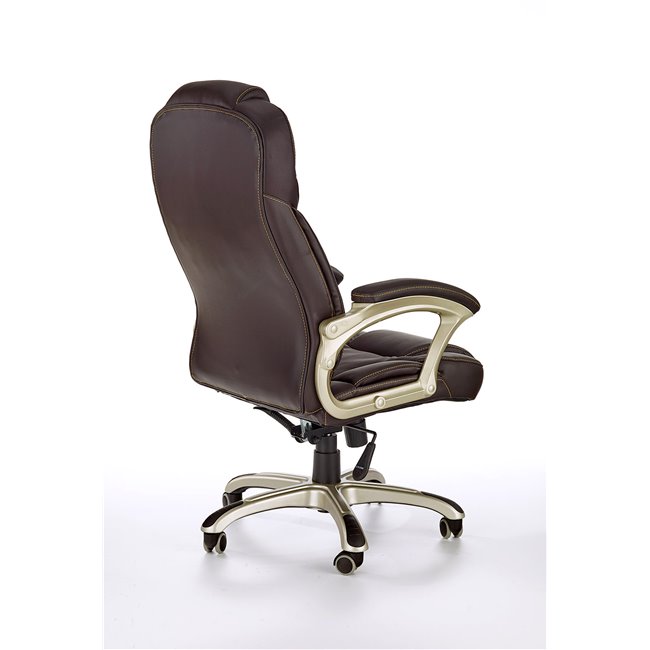 Office chair Hesmond, dark brown eco leather, H112-119x67x70cm