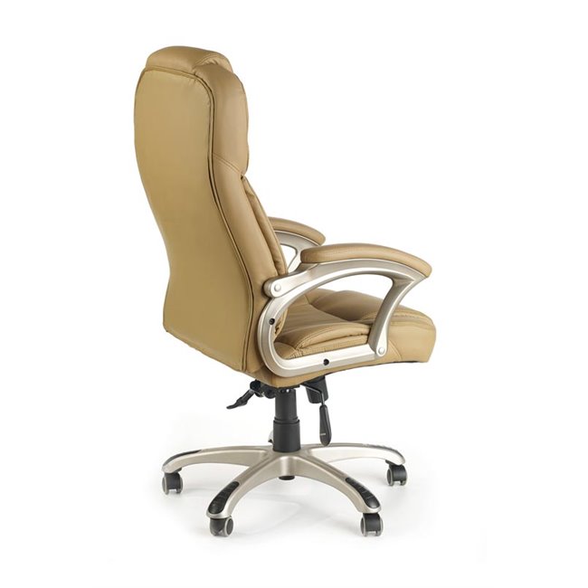 Office chair Hesmond, beige eco leather, H112-119x67x70cm