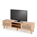 TV table Horeno, oak/black color, MDF, H45x150x40cm