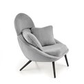 Lounge chair Herry, grey, H95x80x90cm, seat H43cm