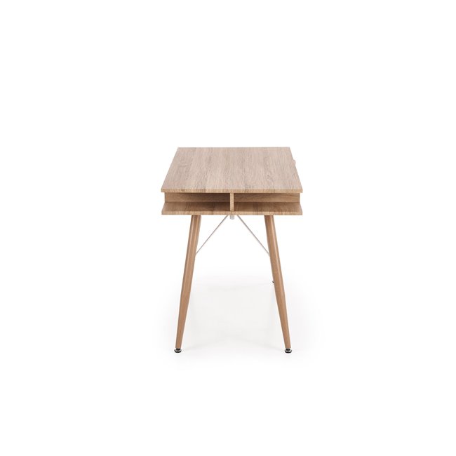 Desk Hyrathis, oak/white color, MDF/steel,  H75x120x60cm