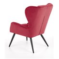 Lounge chair Harion, burgundy color, H91x75x86cm, seat H48cm