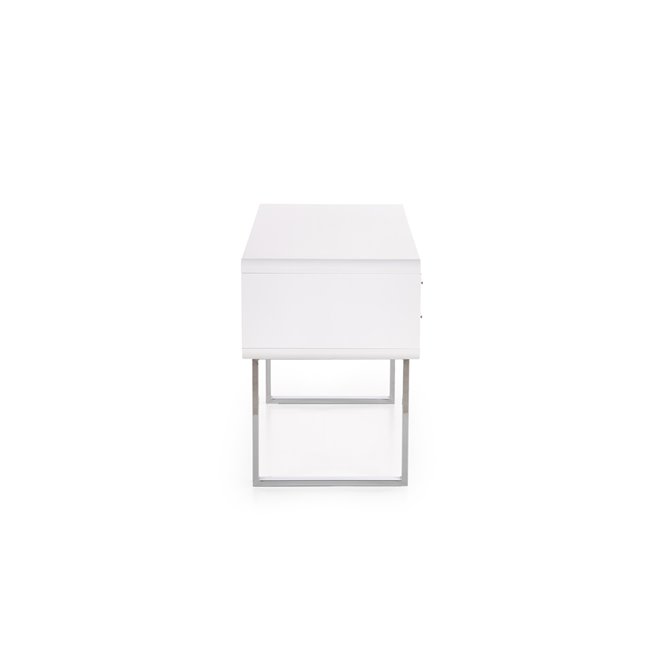 Desk Havellion, white/chrome, MDF/steel,  H76x120x55cm