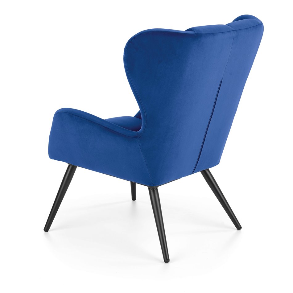 Lounge chair Harion, navy blue, H91x75x86cm, seat H48cm