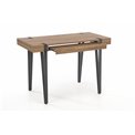 Desk Hesmara, black/walnut colors, MDF/steel,  H76x110x55cm