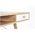 Desk Hyrathis, oak/white color, MDF/steel,  H75x120x60cm