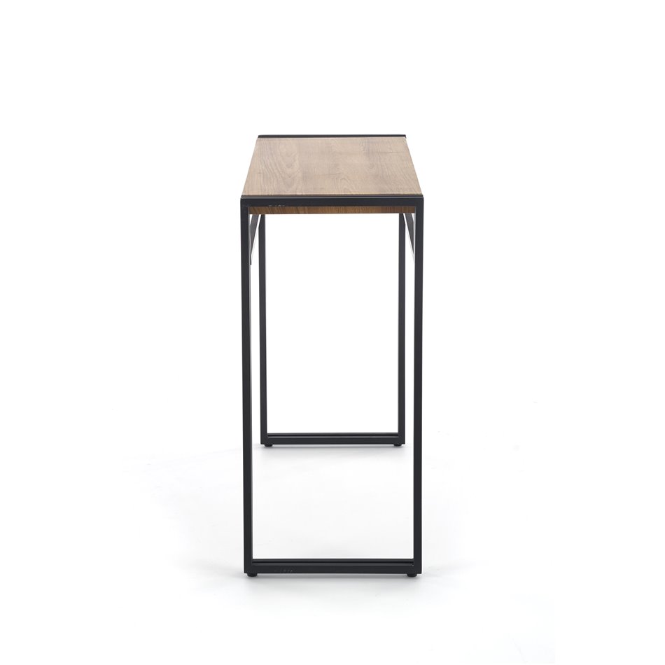 Console table Holivar, oak/black color, MDF/steel,  H76x90x35cm