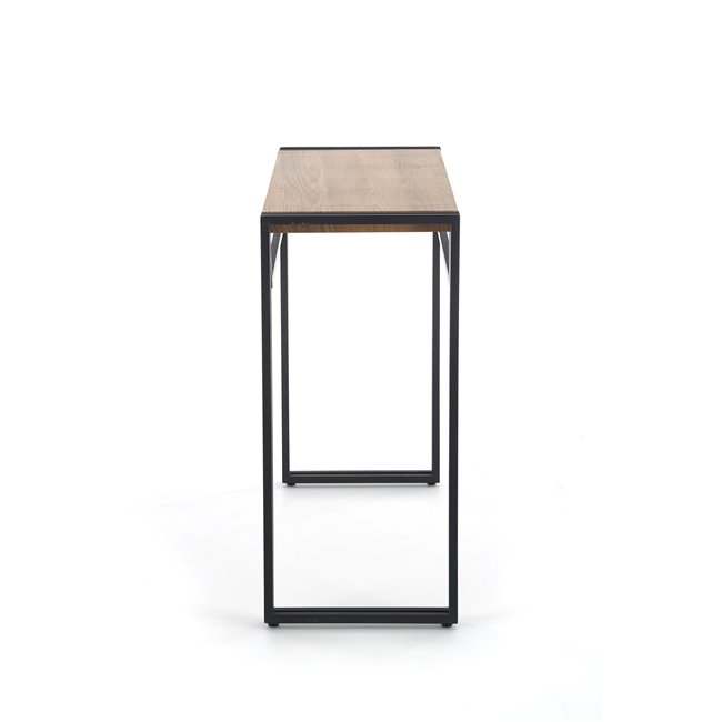 Console table Holivar, oak/black color, MDF/steel,  H76x90x35cm