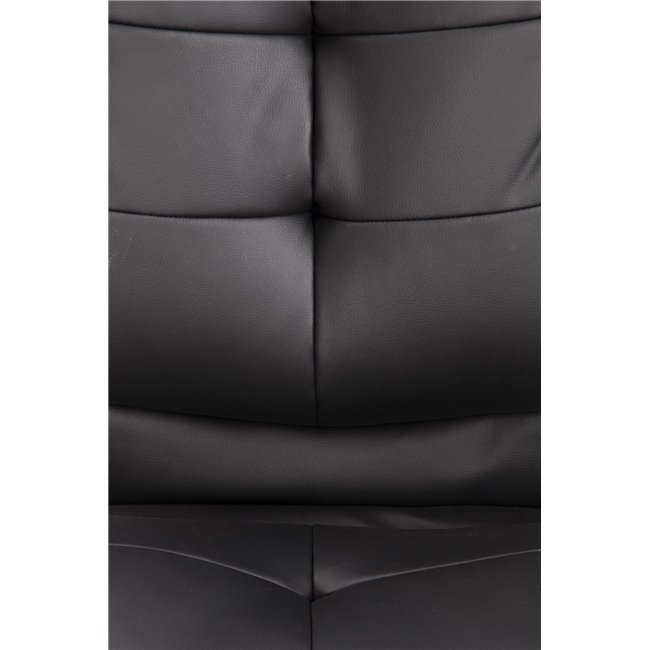 Office chair Heston, black eco leather, W114-124x66cm, H72cm, seat H49-59cm