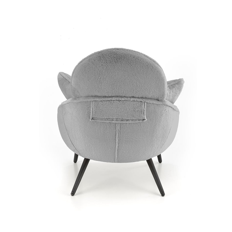 Lounge chair Herry, grey, H95x80x90cm, seat H43cm