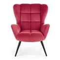 Lounge chair Harion, burgundy color, H91x75x86cm, seat H48cm