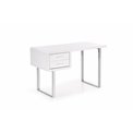 Desk Havellion, white/chrome, MDF/steel,  H76x120x55cm